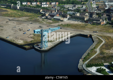 Titan Clydebank è un 150-piedi-alta gru a sbalzo a Clydebank, West Dunbartonshire, Scozia che fu pesantemente bombardata durante il WW2 ma rimane intatto Foto Stock