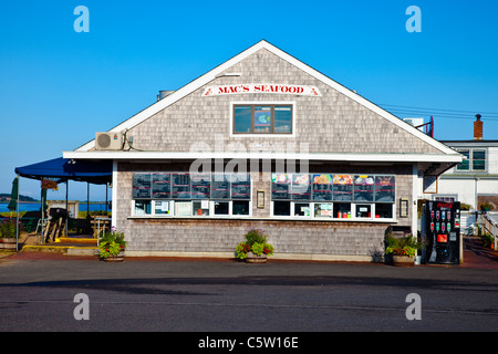 Mac i frutti di mare sul lungomare in Wellfleet Massachusetts Foto Stock