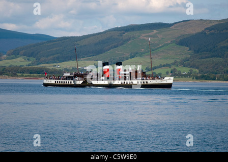 P.S. La Waverley uscire Rothesay Bay Isle of Bute Argyll Scotland Regno Unito Regno Unito Foto Stock