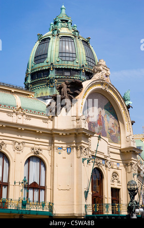 Repubblica Ceca, Praga, Casa Municipale Foto Stock