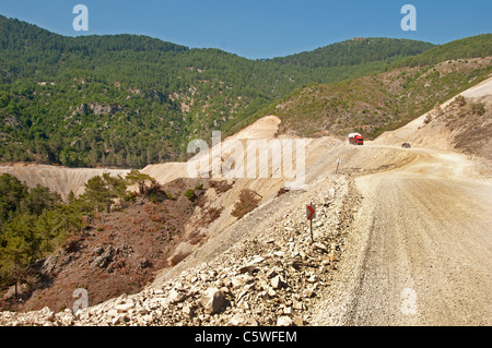 Sud Turchia turco strada nuovi lavori di costruzione Lavori Foto Stock