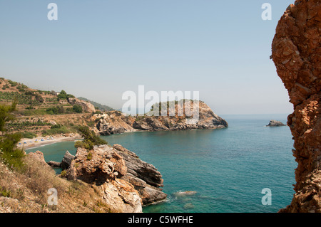 Coast beach seashore mare spiaggia sud tra Turchia Antalya Alanya Foto Stock