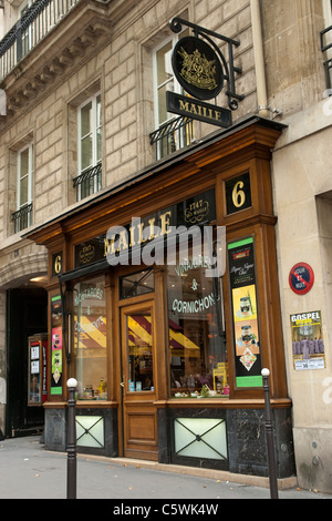 Maille, senape e aceto negozio specializzato, Parigi, Francia Foto Stock