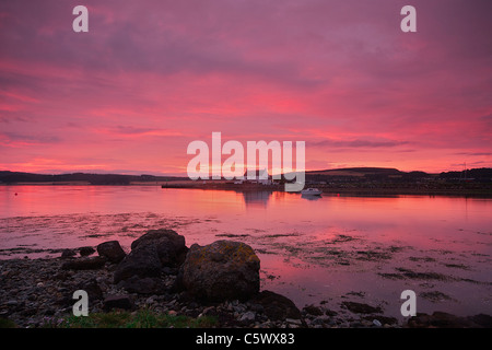 Beauly Firth al tramonto, Inverness, Scotland, Regno Unito Foto Stock