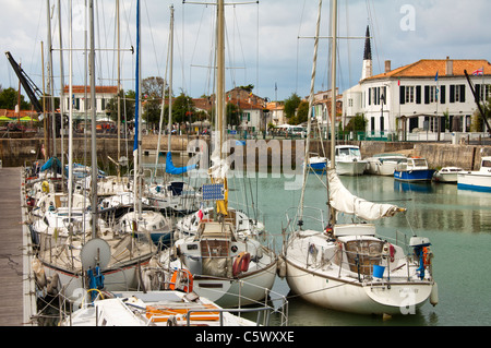 Ars en Re Harbour, Ile de Re, Charentes dipartimento marittimo, Francia Foto Stock