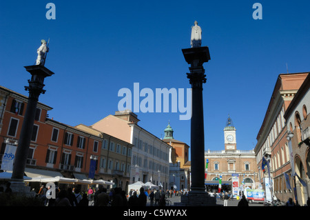 Piazza del Popolo a Ravenna Foto Stock