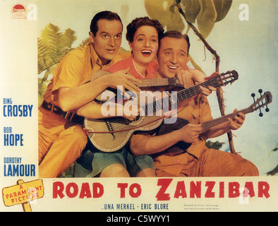 Strada di Zanzibar 1941 Paramount film con da sinistra: Bob Hope, Dorothy Lamour e Bing Crosby Foto Stock