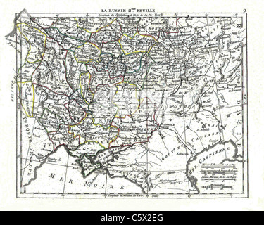 - 1806 atlas mappa da Eustache Herisson da Atlas Portatif, Contenant La Geographie Universelle Ancienne et moderne Foto Stock