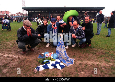 Brighton e Hove Albion l'ultima partita di Goldstone Ground del 26 aprile 1997 contro Doncaster Rovers Foto Stock