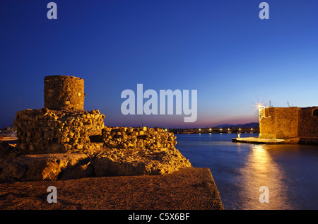 L'entrata del vecchio porto di Ierapetra, la città più meridionale d'Europa, Creta, Grecia. Foto Stock