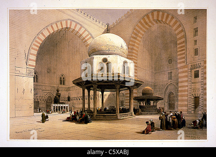 Moschea del Sultano Hassan, il Cairo, Louis Haghe / David Roberts "Terra Santa, Siria, Idumea, Arabia, Egitto e Nubia" Foto Stock
