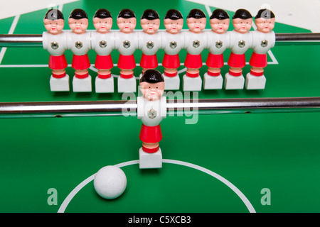 Giocattolo giocatori di calcio porta di protezione Foto Stock