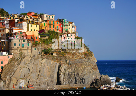 Manarola Cinque Terre Liguria Italia Europa Foto Stock