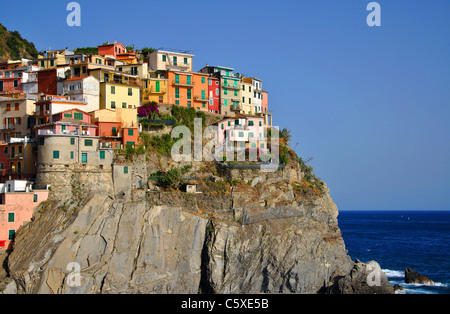 Manarola Cinque Terre Liguria Italia Europa Foto Stock