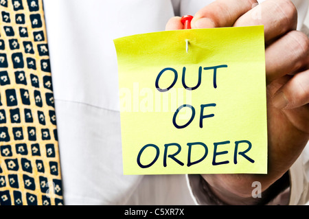 Out of order Foto Stock