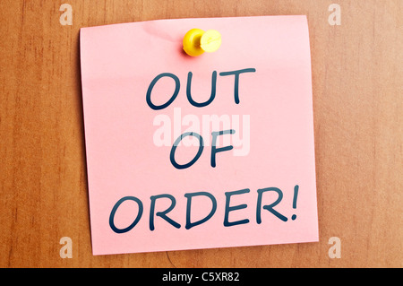 Out of order Foto Stock