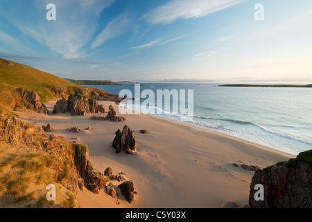 Traigh Allt Chailgeag, una spiaggia vicino a Durness, Sutherland, Highland, Scotland, Regno Unito. Foto Stock