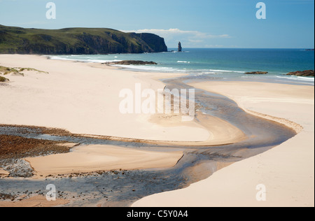 Sandwood Bay, Sutherland, Highland, Scotland, Regno Unito. Foto Stock