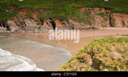 Un paesaggio vista dalla scogliera di Bovisand Beach, Devon, Foto Stock
