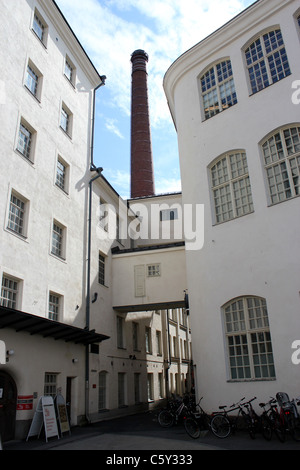 Vecchi edifici in fabbrica al distretto di Finlayson Tampere, Finlandia Foto Stock