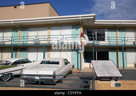 Lorraine hotel sito dell'assassinio di Martin Luther King ora il National Civil Rights Museum Memphis, Tennessee, Stati Uniti d'America Foto Stock