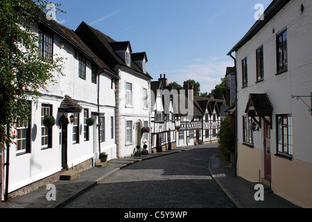 Tudor case in Mill Street Warwick Foto Stock