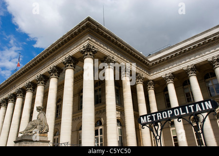 Palais de la Bourse, o Palais Brongniart, Parigi, Francia Foto Stock