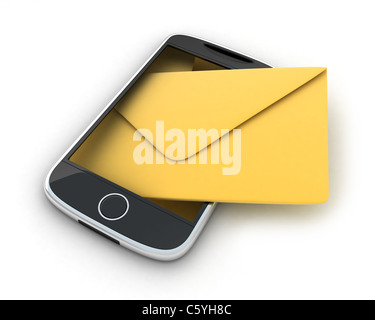 PDA, abstract SMS (fatto in 3d, isolato) Foto Stock