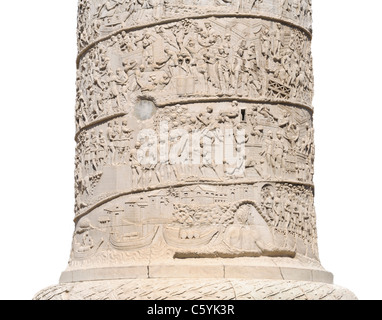 Colonna di Traiano (Colonna Traiana) Dettaglio, Roma Foto Stock