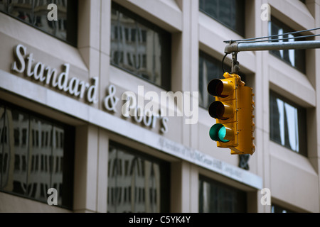 Standard & Poor's ha sede in Lower Manhattan a New York Foto Stock