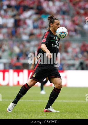 AC Milan player Zlatan Ibrahimovic in azione Foto Stock