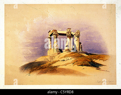 Tempio di Wady Kardassy in Nubia, Louis Haghe / David Roberts "Terra Santa, Siria, Idumea, Arabia, Egitto e Nubia" Foto Stock