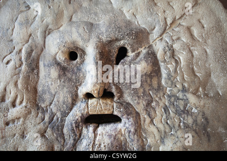 La Bocca della Verita', la Bocca della Verità, Santa Maria in Cosmedin Chiesa, Roma, Italia Foto Stock