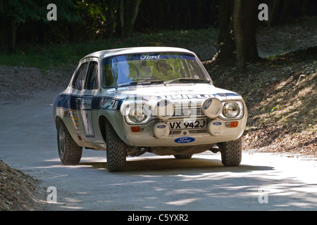 1972 Ford Escort Mk1 RS1600, il Roger Clark, Tony Mason RAC Rally vincitore, 2011 Goodwood Festival of Speed, Sussex, Regno Unito. Foto Stock