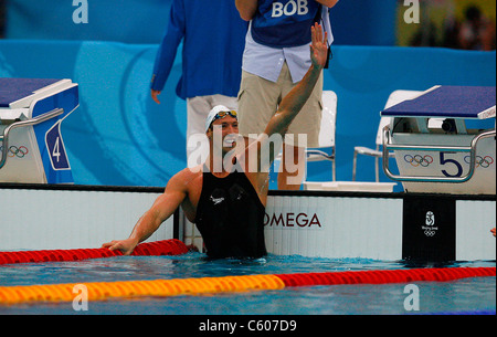 ALAIN BERNARD MENS 100m Freestyle lo stadio olimpico di Pechino CINA 13 Agosto 2008 Foto Stock