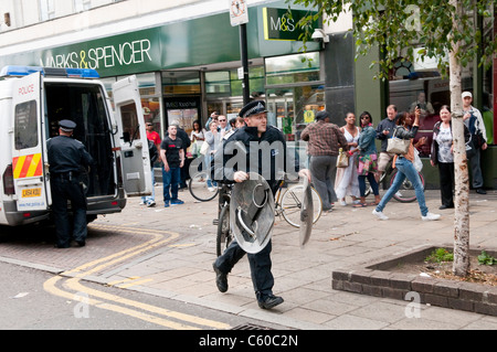 Disordini Di Londra - centrale di Hackney, Mare Street, 8/8/2011 Foto Stock