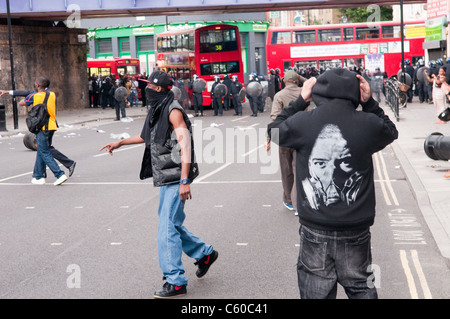 Disordini Di Londra - centrale di Hackney, Mare Street, 8/8/2011 Foto Stock