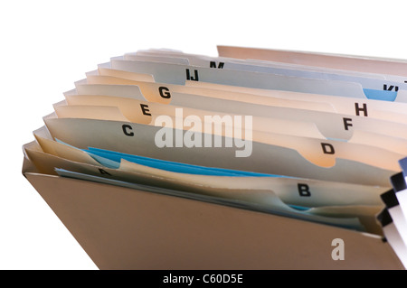 File indice schede Foto Stock