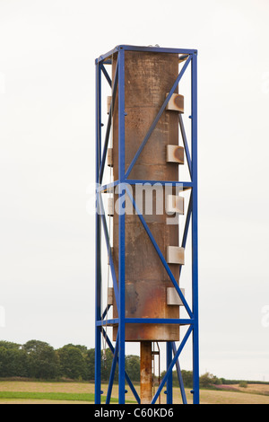 Test di un sito di perforazione per gas di scisto a Preese Hall Farm vicino a Blackpool, Lancashire, Regno Unito. Foto Stock