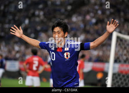 Shinji Kagawa (JPN) giocando per la KIRIN Challenge Cup 2011 : Giappone Corea 3-0. Foto Stock