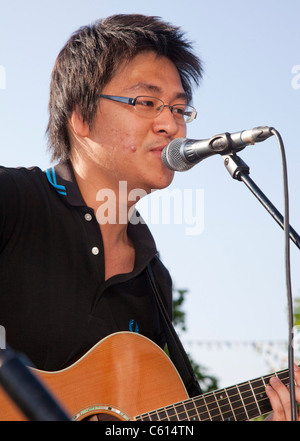 Sindaco di ritmo di Londra Busk-Off Finale, Chuan Foo Foto Stock