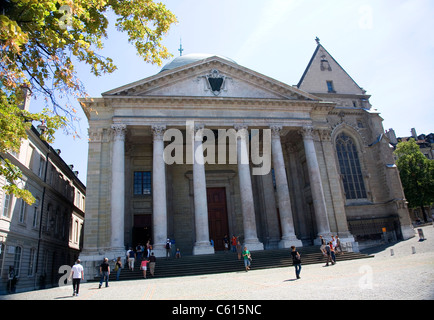 Cathédrale Saint-Pierre a Ginevra Foto Stock