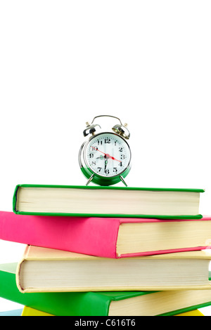 Colorato pila di libri con copyspace per il testo Foto Stock