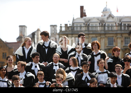 Il giorno di graduazione Cambridge University Foto Stock