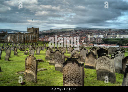 St Mary's sagrato, Whitby, North Yorkshire, Regno Unito Foto Stock