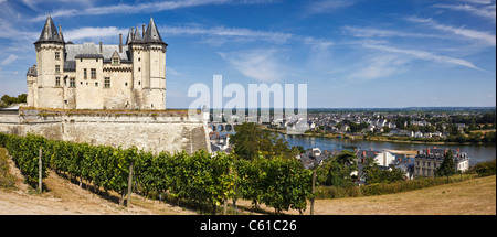 Saumur chateau, Maine et Loire, Francia, Europa Foto Stock