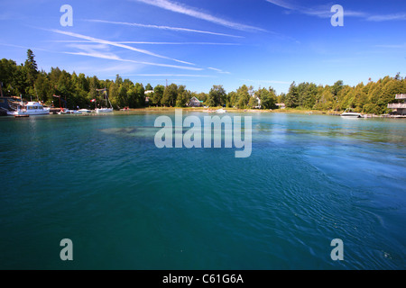 Naufragio "Concorsi" nella grande vasca Harbour, Tobermory, Georgian Bay, Ontario Canada Foto Stock