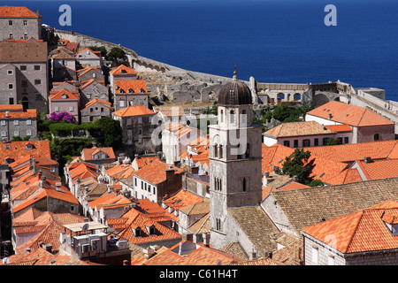 Dubrovnik Città Vecchia, ad alto angolo di visione Foto Stock