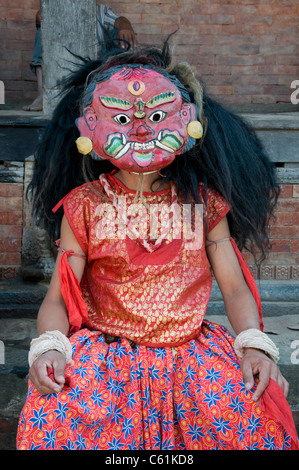 Le celebrazioni per la festa di Shiva in Sankhu, Valle di Kathmandu Foto Stock