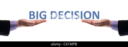 Decisione importante parola Foto Stock